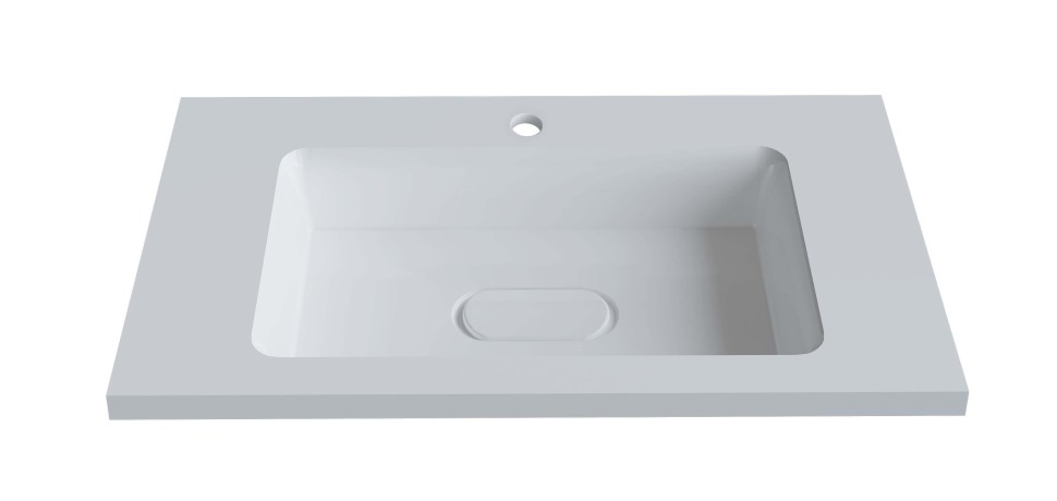 Раковина для ванной Uperwood Modul 77х45х12 см, белая глянцевая