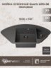 Кухонная мойка кварцевая Uperwood Quartz Premium UPD-06-03, угловая двухсекционная, серая