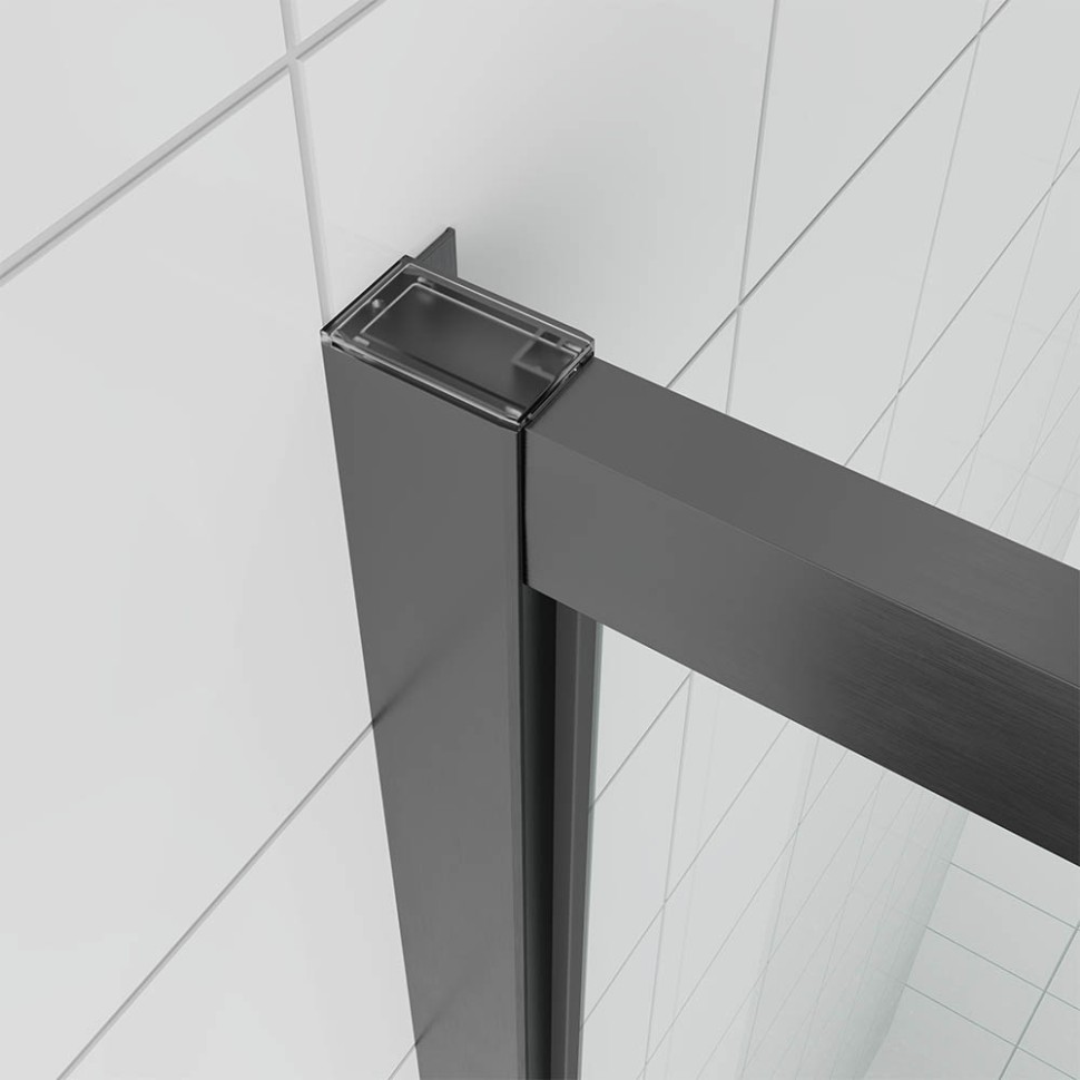Душевой угол Veconi Ottimo P20SP GR, 1100х700х1900 графит брашинг, стекло тонированное матовое