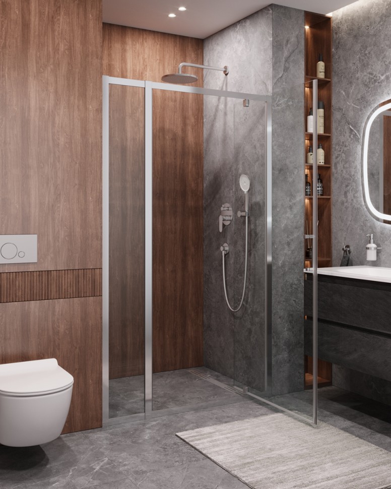 Душевая дверь CEZARES MOLVENO-BA-11-100+20-C-Cr-IV