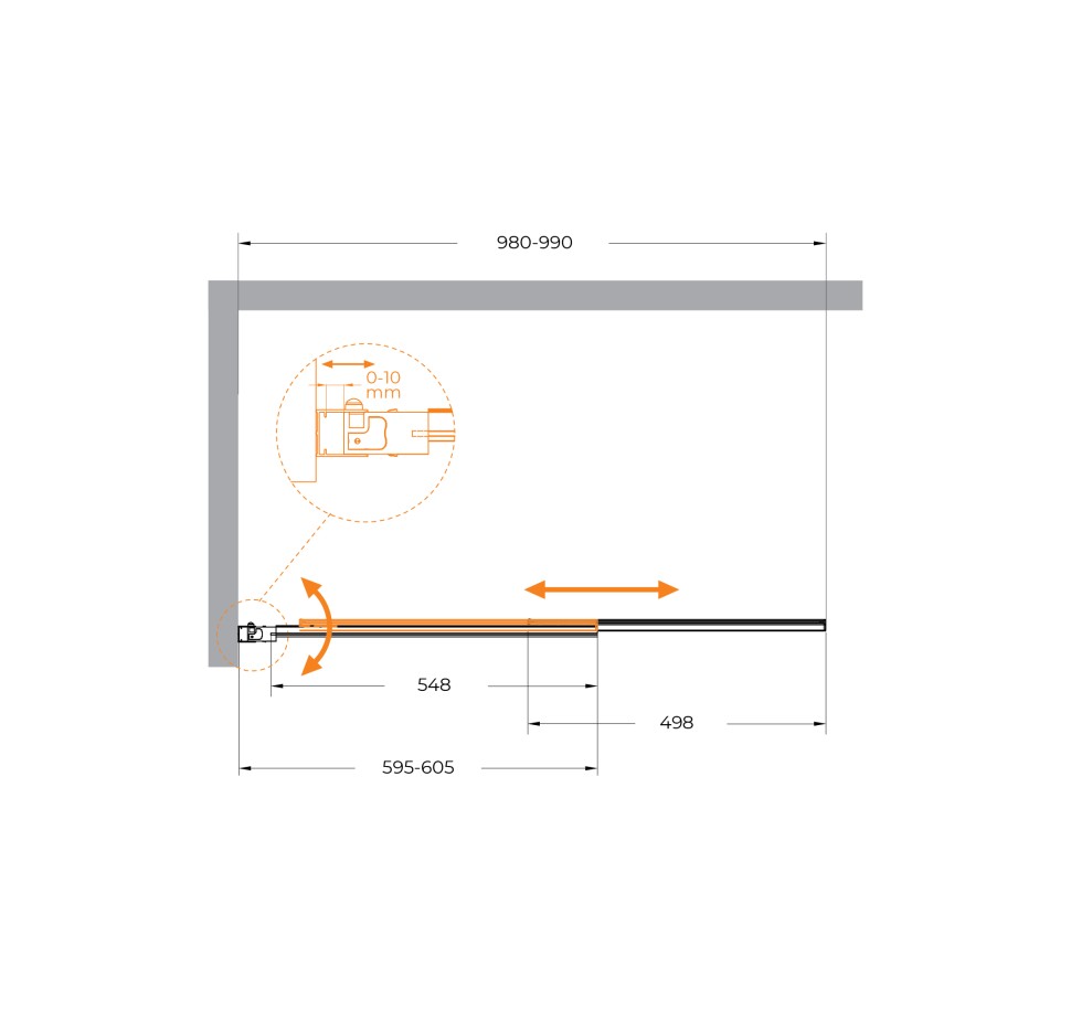 Душевая шторка на ванну CEZARES SLIDER-VF-11-80/150-C-Cr