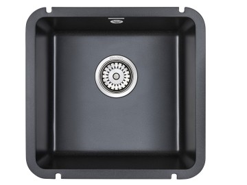 Мойка UNTER, IT-GRANIT, PM204543-BL, черный, 455х435, подст. мон. Paulmark