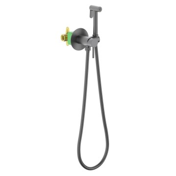 Смеситель встроенный с гигиеническим душем Timo Saona 2338/18SM черное золото