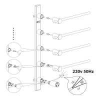 Полотенцесушитель электрический, встроенный Timo Saona 040/16SM белый матовый