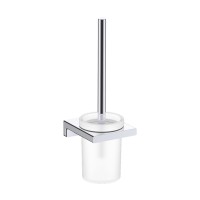 AQM7313CR Tivoli Туалетный ершик настенный, матовое стекло, хром