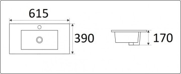 Умывальник CeramaLux 9393-60