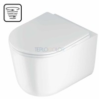 Унитаз, с крышкой, безободковый - Вихревая промывка