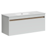 Тумба подвесная SANCOS Smart 1190х450х500, c двумя ящиками оснащенными доводчиками, белый глянец , арт. SM120-1W