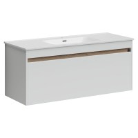 Тумба подвесная SANCOS Smart 1190х450х500, c двумя ящиками оснащенными доводчиками, белый глянец , арт. SM120-1W