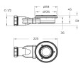 Душевой поддон из искусственного мрамора в комплекте с сифоном BelBagno UNO TRAY-MR-UNO-R-90-550-35-NERO-CR