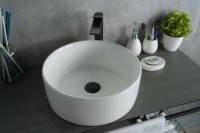 Раковина Gid N9011 51105 накладная белая 40x40x15