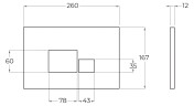 Кнопка смыва BelBagno BB072BL, белая глянцевая
