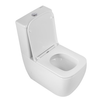 Чаша унитаза безободкового со смывом "Торнадо" с сиденьем BelBagno LUCE-TOR BB2197CP-TOR/SC