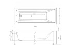 Акриловая ванна с каркасом Uperwood Infinity 180x70 см, белая