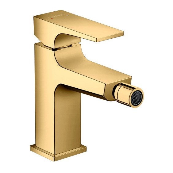Смеситель для биде Hansgrohe Metropol со сливным клапаном Push-Open 32520990 золото
