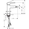 Смеситель для биде Hansgrohe Metropol со сливным клапаном Push-Open 32520990 золото