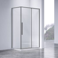 Душевой уголок Слим-Н (Слим-Н (Slim-N)) VSR-4SN8010CLGM, 1000*800, вороненая сталь, стекло прозрачное
