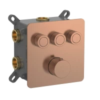 Смеситель с термостатом встраиваемый на 3 потребителя комплект с монтажной частью AQM8812BC