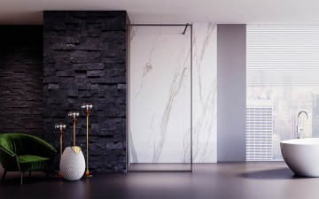 Душевая перегородка Veconi Korato KR-81GR, 1200x2000, брашированный графит, стекло прозрачное KR81GR-120-01-C8