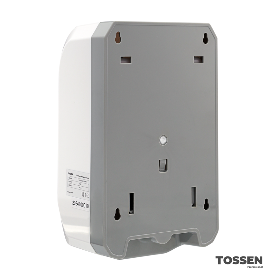 TOSSEN MN-7226 PW - настенный механический дозатор жидкого мыла (коллекция «Классический белый»)