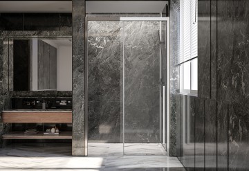 Душевая дверь Veconi Premium Trento PTD-30CH, 1200х2000, хром, стекло прозрачное