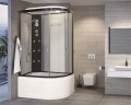 Душевая кабина Niagara Ultra NG-1910-01L (120х80х220) высокий поддон(48см),черный,стекло тонированное,4 места