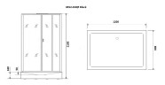 Душевая кабина Niagara Premium NG-6912-01QR BLACK (120х80х210) низкий поддон(16 см),черный,стекло тонированное,4 места