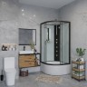 Душевая кабина Niagara Classic NG-6707-14BKTG (80х80х210) высокий поддон(40см),черный,стекло прозрачное,4 места