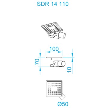 Душевой трап RGW SDR-14B