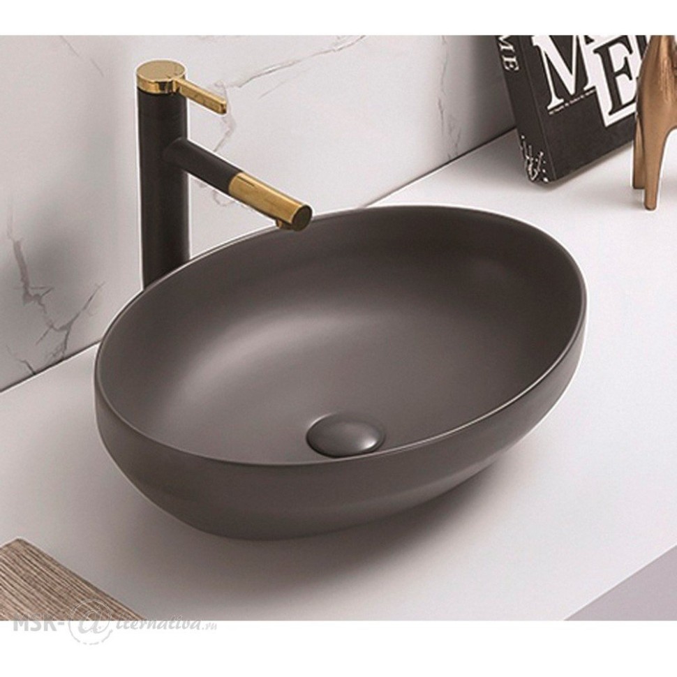 Раковина Ceramalux 78590MDH, цвет темно-серый
