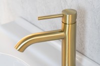 Смеситель ABBER Wasser Kreis AF8110G для раковины, золото матовое