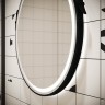 Зеркало для ванной комнаты SANCOS Dames D650 с подсветкой , ремень из натуральной черной кожи, арт. DA650