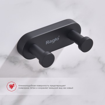 Крючок двойной Raglo черный