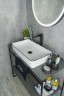 Раковина Gid Nc9399 52225 накладная белая / черная 60x34x11