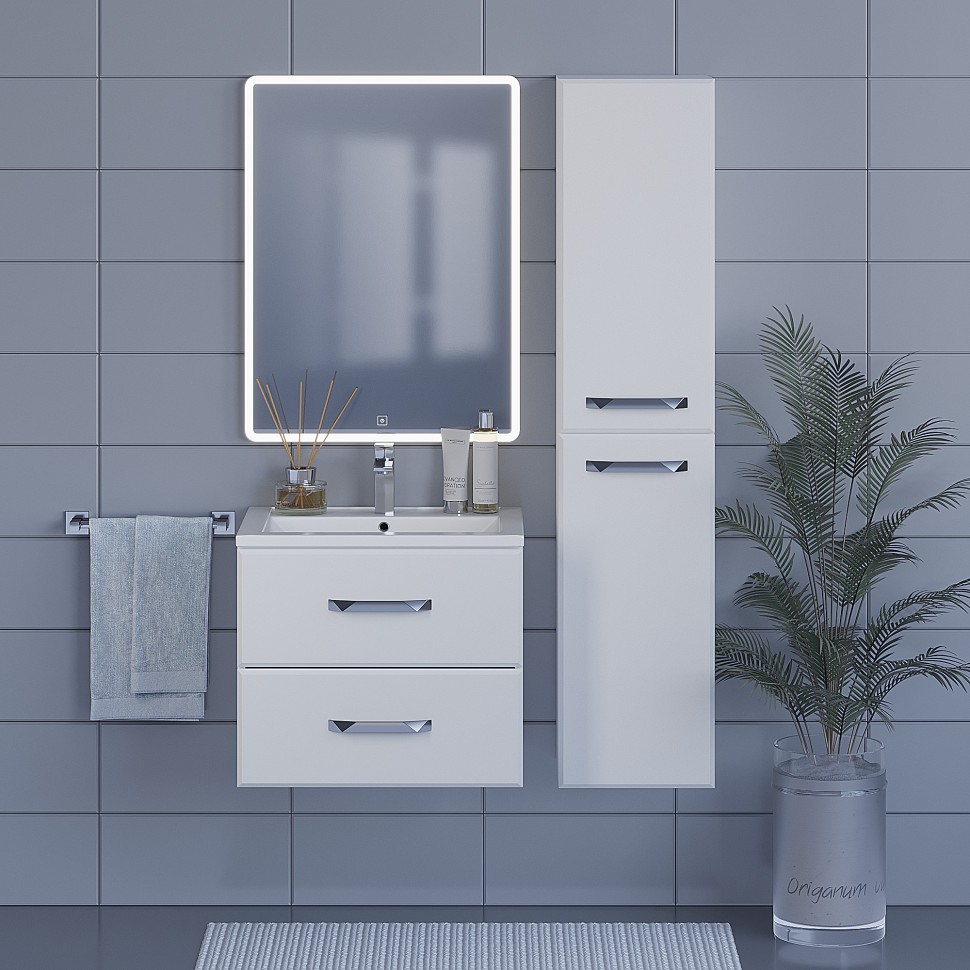 Шкаф-пенал для ванной Uperwood Foster 36х30х160 см, белый