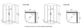 Timo Premium ILMA 909 душевая кабина (90*90*222)