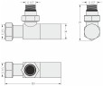 Вентиль угловой цилиндр (G 1/2" НР х G 3/4" НГ)