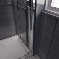 Душевая дверь Veconi Premium Trento PTD-30CH, 1300х2000, хром, стекло прозрачное
