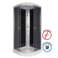 Душевая кабина Niagara Eco E80/13/TN (80х80х215) низкий поддон(13см),стекло тонированное,3 места