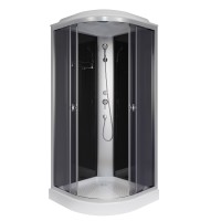 Душевая кабина Niagara Eco E80/13/TN (80х80х215) низкий поддон(13см),стекло тонированное,3 места