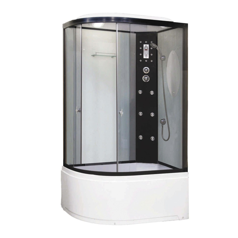Душевая кабина Niagara Ultra NG-1910-01R (120х80х220) высокий поддон(48см),черный,стекло тонированное,4 места