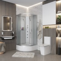 Душевая кабина Niagara Classic NG-3302-14BKG (100х100х200) средний поддон(26см),стекло матовое,4 места