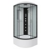Душевая кабина Niagara Classic NG-6707-14F (80х80х215) высокий поддон(40см),черный,стекло прозрачное,4 места