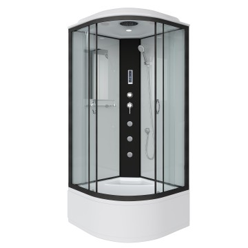 Душевая кабина Niagara Classic NG-6707-14F (80х80х215) высокий поддон(40см),черный,стекло прозрачное,4 места