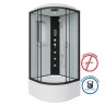 Душевая кабина Niagara Classic NG-6707-14F (80х80х215) высокий поддон(40см),черный,стекло прозрачное,4 места