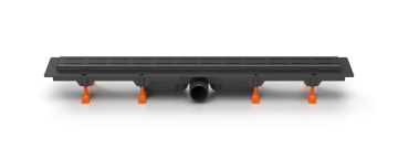 Душевой желоб MILLEAU FLOW M750FB с комбинированным затвором и чёрной декоративной решеткой