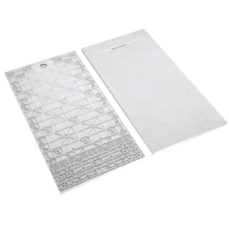 Душевой поддон прямоугольный RGW TUS-W Белый (800x1000)