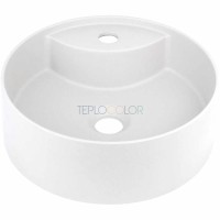 Гранитная раковина, на столешницу, с бортиком для смесителя