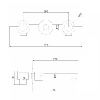 Смеситель ABBER Emotion AF88121RG скрытого монтажа для раковины, розовое золото