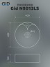 Раковина Gid N9013LS 52237 накладная красная матовая / белый графит 40x40x13